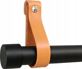 Függönykarnis 25 mm Fekete 200 cm konzol konyak bőr 1