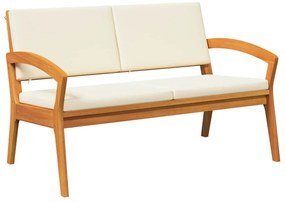 vidaXL Kerti pad párnával Olaj Természetes Tömör Akácfa