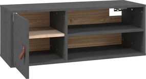 vidaXL szürke tömör fenyőfa faliszekrény 80 x 30 x 30 cm