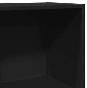fekete szerelt fa könyvespolc 40 x 30 x 114 cm