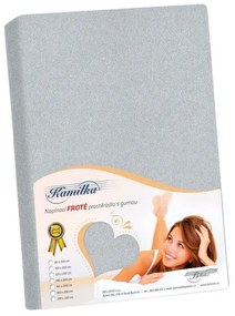 Bellatex frotté lepedő közepes szürke, 90 x 200 cm