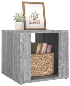 Szürke sonoma színű szerelt fa éjjeliszekrény 41 x 40 x 36 cm