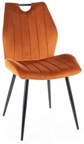 Arco Velvet étkezőszék, narancssárga / fekete
