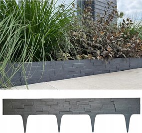 Palisada gyepszegély Stone 0,8mb antracit Kerti dekoratív kedvezmény