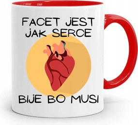 Bögre Piros Vicces Srác, Mint A Szív, fényképes nyomtatással