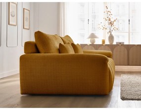 Mustársárga zsenília kanapé 264 cm Ivane – Bobochic Paris
