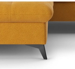 Narancssárga MARANO balos sarokkanapé ággyá nyitható, L alakú