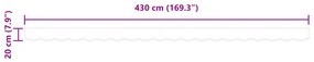Napellenző Valance 4.5 m Kerethez Fehér 4.3x0.2 m