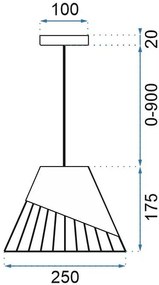 Szerszámlámpa - Mennyezeti lámpa 1xE27 APP227-1CP, fekete, OSW-00894