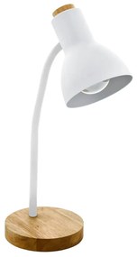 Fehér-natúr színű asztali lámpa fém búrával (magasság 49 cm) VERADAL – EGLO
