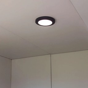 LUTEC KAYAH fali/mennyezeti lámpa, fekete, 3000K melegfehér, 16,5W, beépített LED, 1250 lm, LUTEC-6392202457
