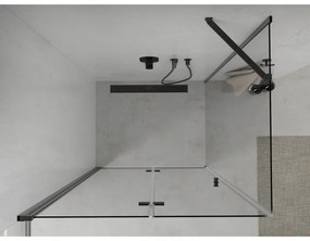 Mexen Lima zuhanykabin 90x120 cm, átlátszó, fekete, 856-090-120-70-00
