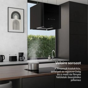 Klarstein Velaire páraelszívó 40 cm-es emelő funkcióval, Elegáns, minimalista, nagy teljesítményű, EEC A++, 601 m³/ó