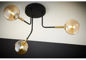 Jupiter 2037 - Felületre szerelhető csillár BURANO 3xG9/10W/230V fekete/arany/bézs