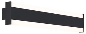 Modern fekete CCT fali lámpa 60cm LED-del IP54 - Vanya