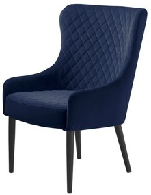 Stílusos fotel Hallie kék bársony