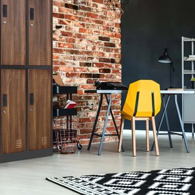 Szociális fém öltözőszekrény 6 ajtóval IGOR 900 x 1850 x 450 mm, fehér