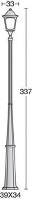 Novolux QUADRA 406D-G05X1A-04 Utcai lámpa 1x105W/E27 IP44