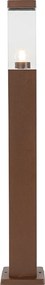 Okos kültéri oszlopos lámpa rozsdabarna 80 cm WiFi P45-tel - Malios