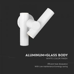 LED kültéri fali spotlámpa 2xLED/3W/230V 3000K IP44 fehér