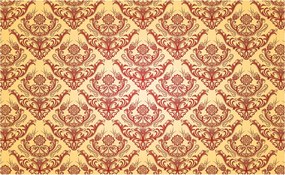 Fotótapéta flizelina Damask piros-bézs növényi dísz 250x175 +ragasztó