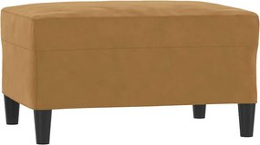 vidaXL barna bársony lábzsámoly 70 x 55 x 41 cm