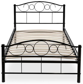 Fém ágy 90 cm Granjeros (fekete) (ágyráccsal). Akció -22%. 1119135