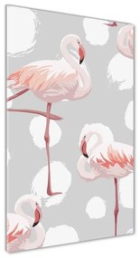 Üvegkép Flamingók és pontok osv-114969218