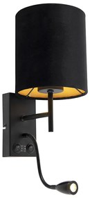 Okos fali lámpa fekete bársony búrával WiFi A60 - Stacca