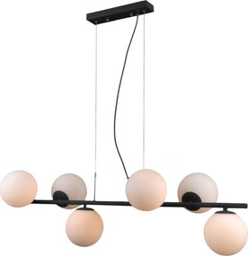 Italux modern függeszték raddi fehér fekete itxpnd-5510-6-bk