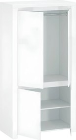 Szekrény 4D, fehér fényes, LINDY