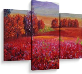 Egy vörös táj képe (90x60 cm)