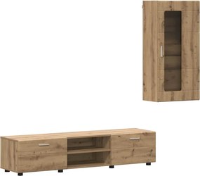 vidaXL TV szekrény garnitúra fiókkal FLORIN Artisan tölgy Faanyag