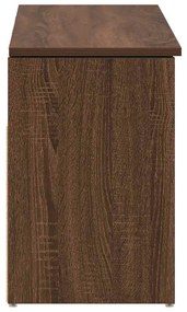 barna tölgy színű szerelt fa cipőtároló pad 102x30,5x45 cm