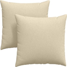 vidaXL Kanapé párnák 2 pcs Krém 60 x 60 cm szövet