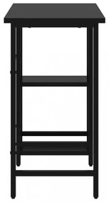 fekete MDF és fém számítógépasztal 80 x 40 x 72 cm