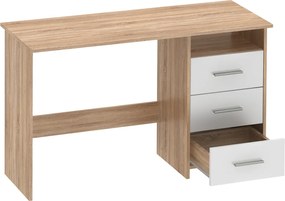 Számítógépasztal, sonoma tölgyfa/fehér, LARISTOTE NEW