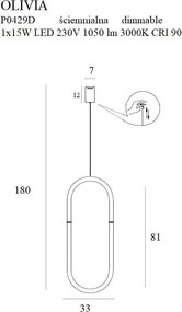 Függeszték Arany OLIVIA MAXLIGHT P0429D