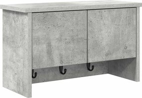vidaXL Fali Kabáthorog polcokkal Beton Szürke 50 x 20 x 30 cm Faanyag