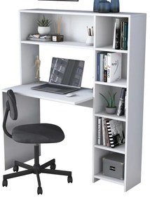 RANI munkapad polccal, 113,2x141,8 cm, fehér