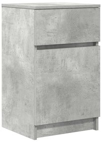 2 db betonszürke szerelt fa éjjeliszekrény 39x35x65 cm