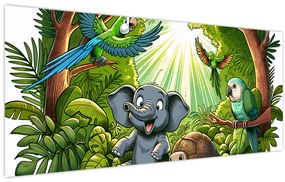 Kép - Vidám állatkák (120x50 cm)