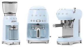 50-es évekbeli, Retro stílusú Espresso / Cappucino karos kávéfőző, 15 bar, 2 adag, pasztellkék - SMEG