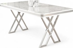 Vals - White Marble, Chrome