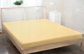 Gumis jersey lepedő 180x200 banánsárga