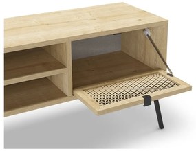 Natúr színű TV-állvány tölgyfa dekorral 140x51 cm Ecrin – Marckeric