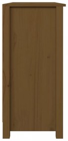 mézbarna tömör fenyőfa tálalószekrény 100 x 35 x 74 cm