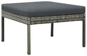 8 részes szürke polyrattan kerti bútorgarnitúra párnával