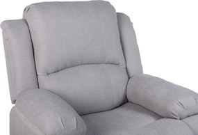 Pihentető fekvőszék, világos szürke szövet, ASKOY NEW