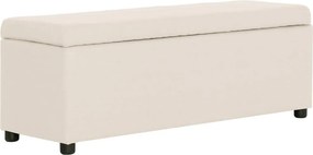 vidaXL krémszínű poliészter pad tárolórekesszel 116 cm
